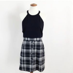 Timo Weiland Wool Blend Plaid Split Bottom Dress